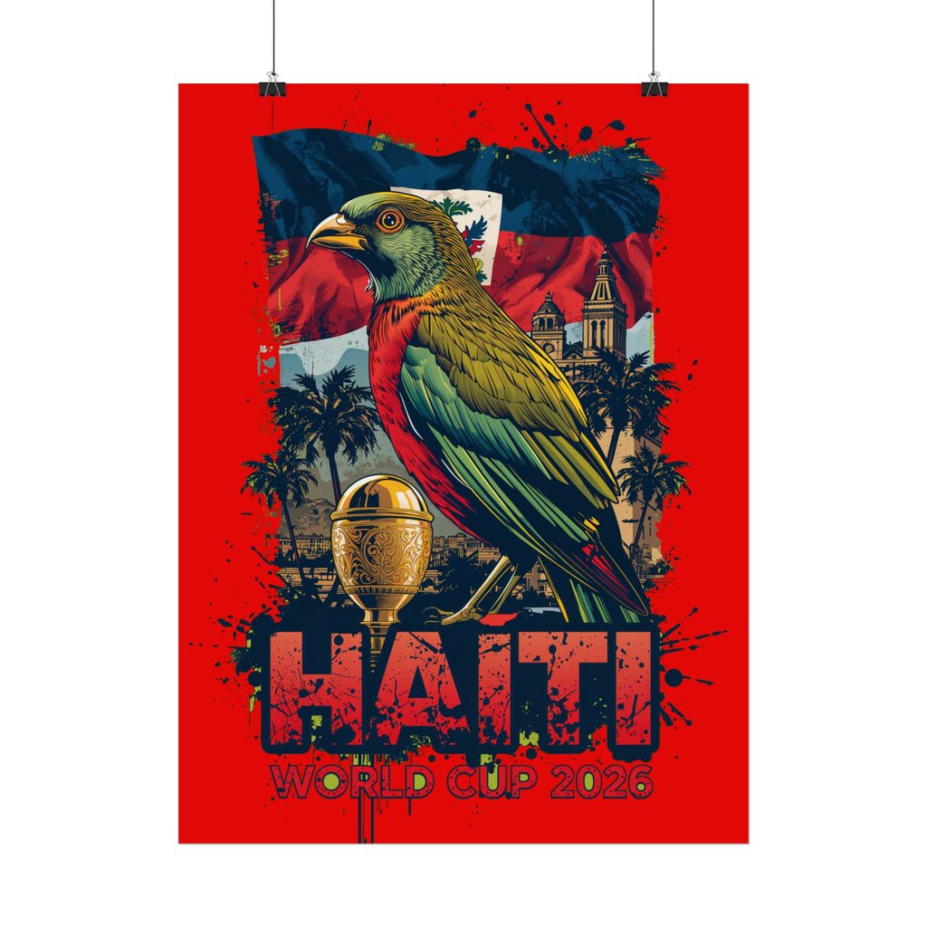 Haiti Soccer Poster 2026 World Cup Les Grenadiers Wall Art Football Print