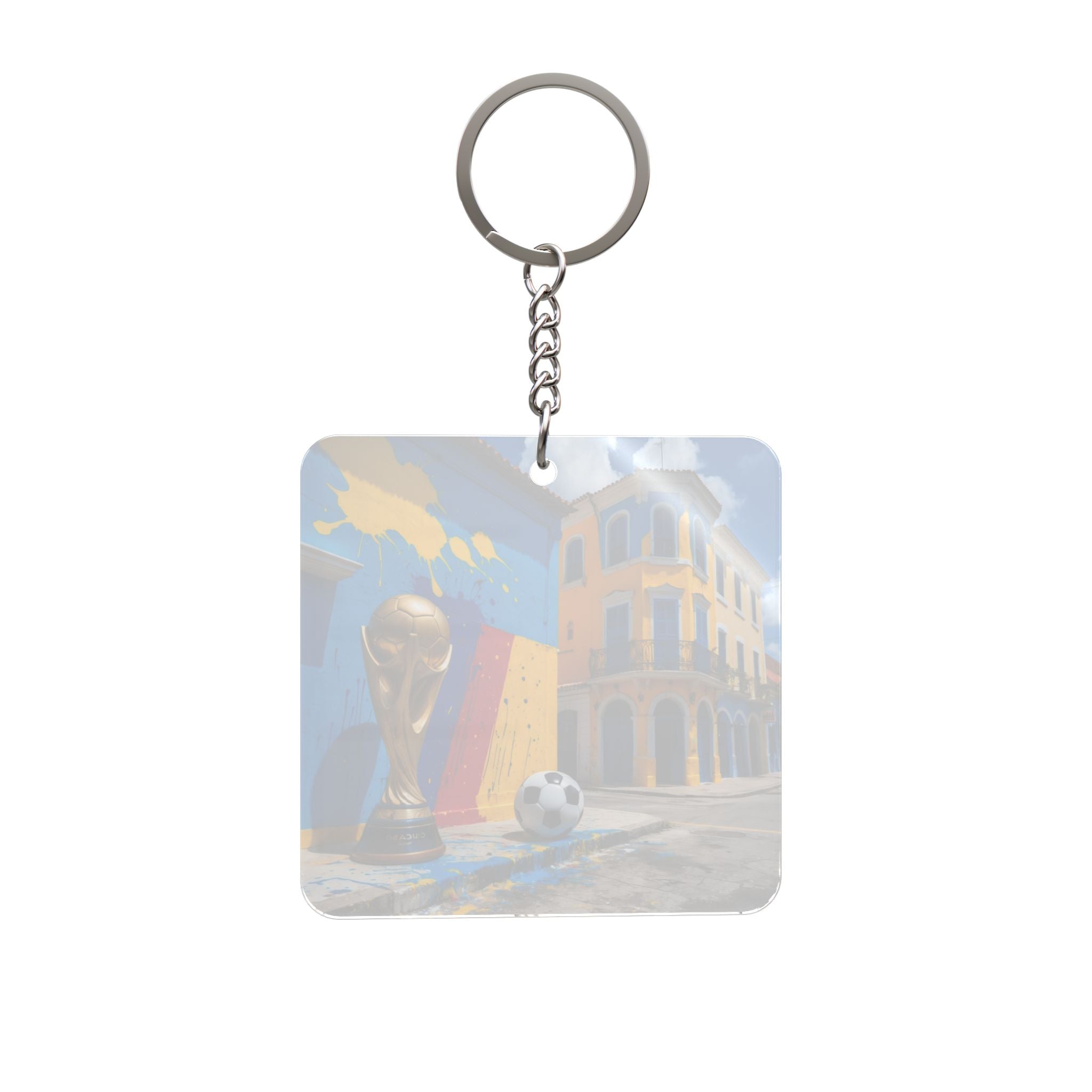 World Cup 2026 Curacao Keychain Football Fan Gift Soccer Key Ring