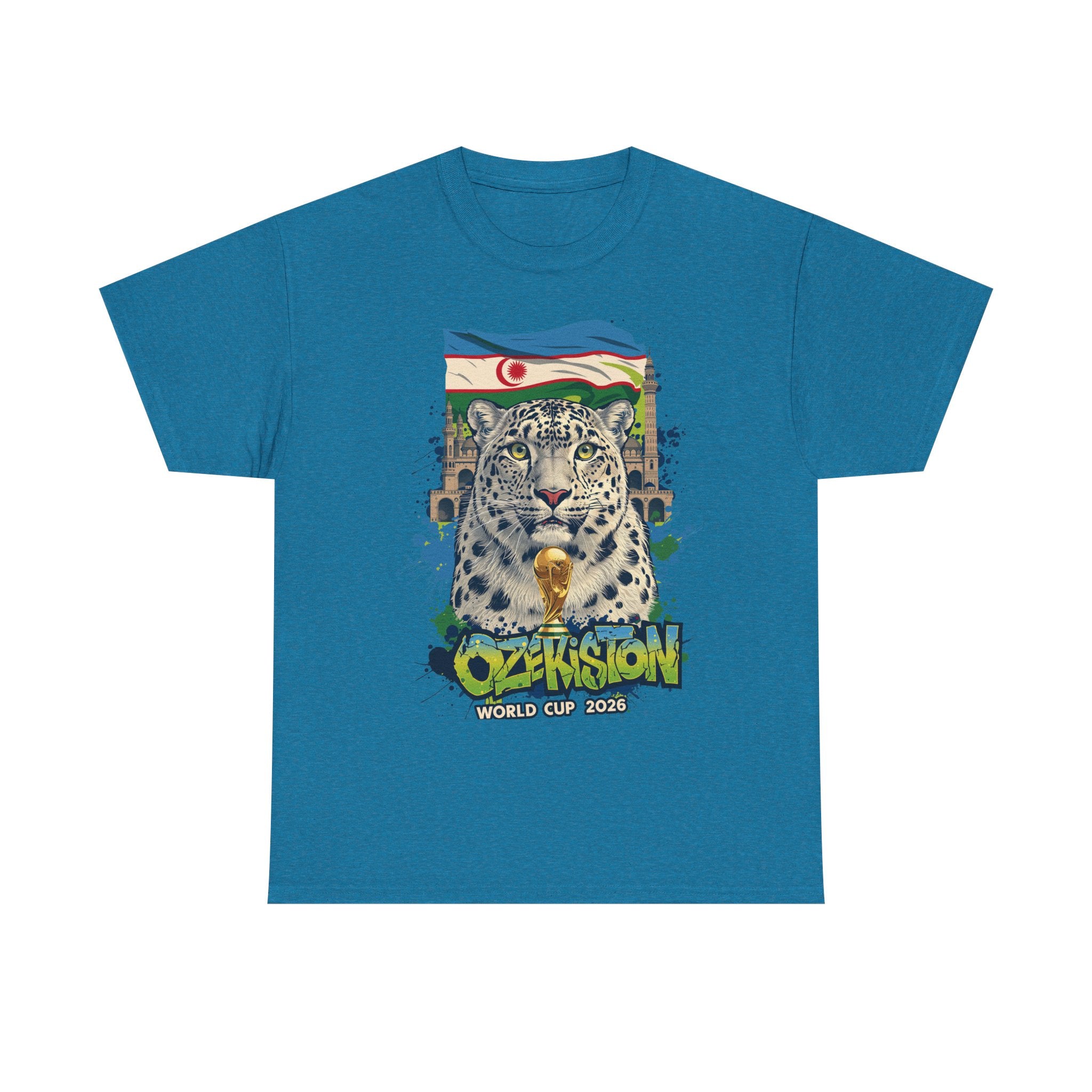 Uzbekistan 2026 FIFA World Cup T-Shirt | White Wolves Fan Gift | O'zbekiston Football Tee | Unisex Graphic Tee