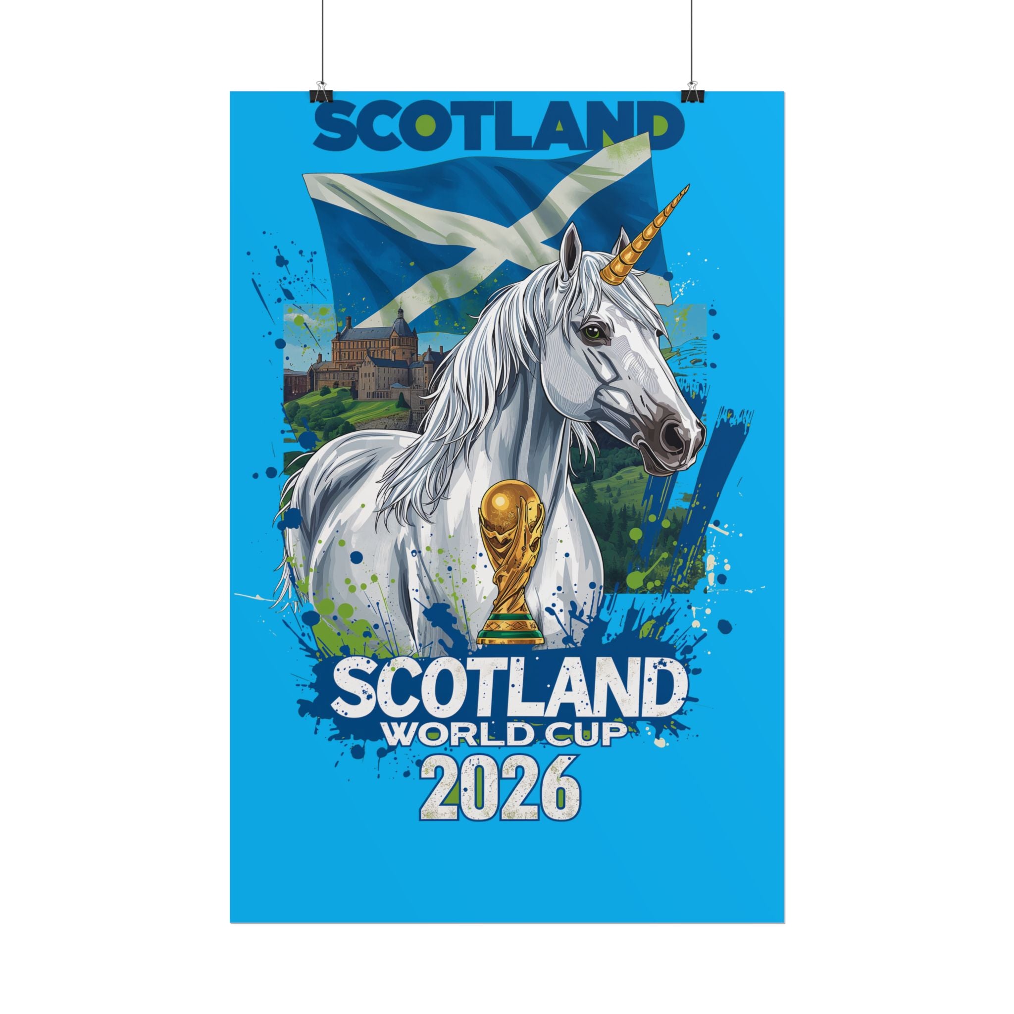 Scotland Soccer Poster 2026 World Cup Tartan Army Wall Art Football Print