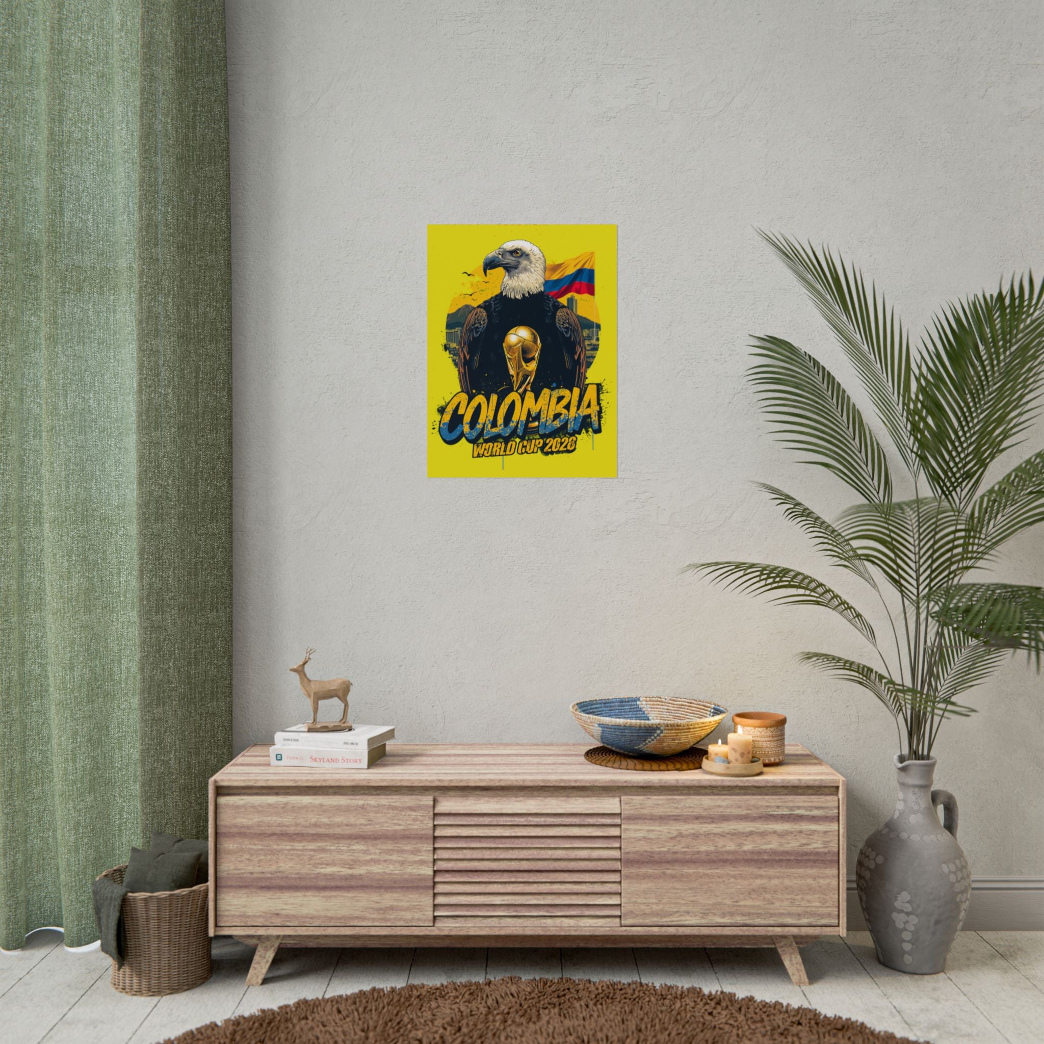 Colombia Soccer Poster 2026 World Cup Los Cafeteros Wall Art Football Print