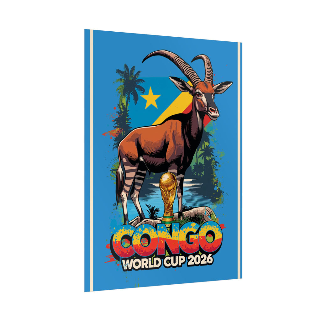 DR Congo Soccer Poster 2026 World Cup Leopards Wall Art Football Team Print