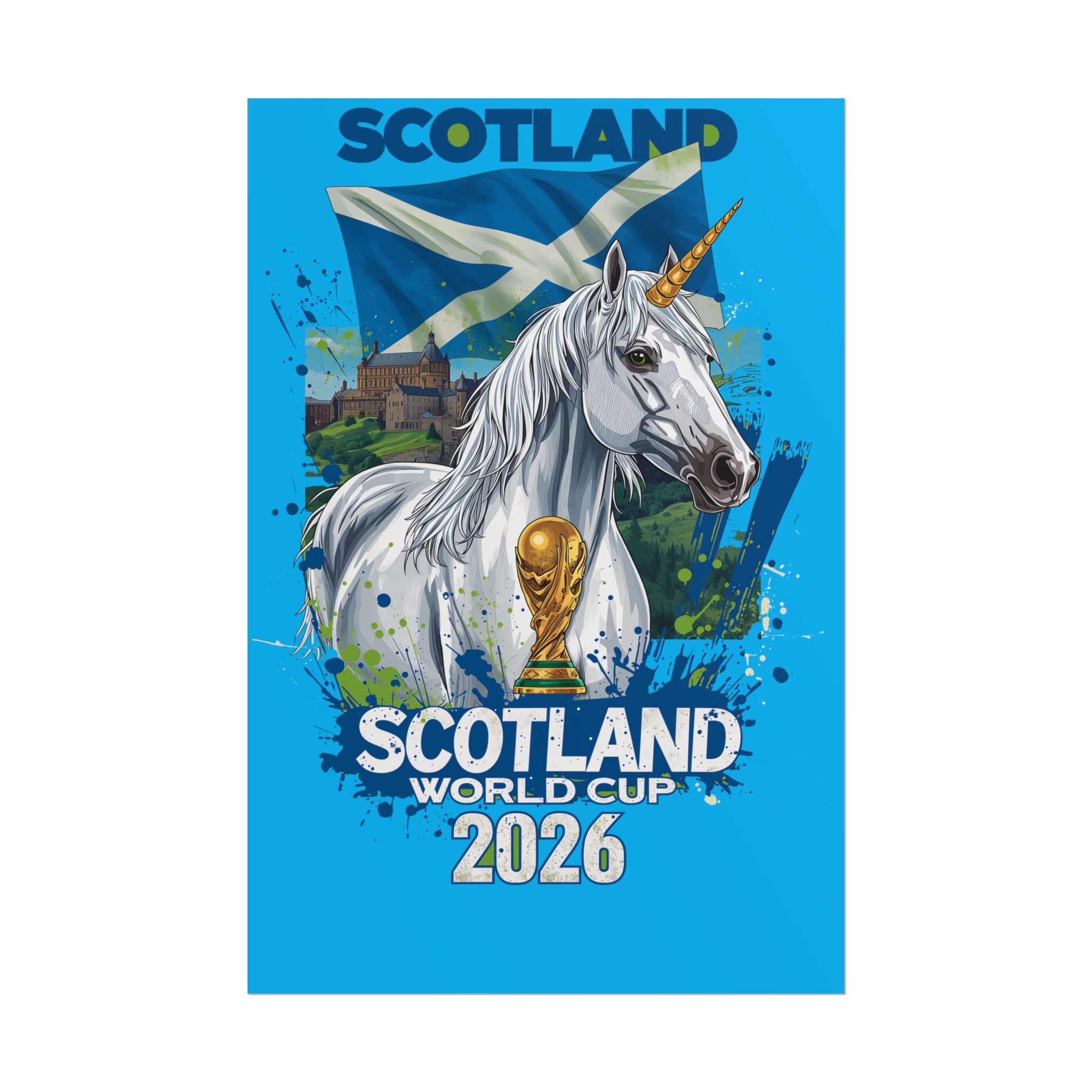 Scotland Soccer Poster 2026 World Cup Tartan Army Wall Art Football Print