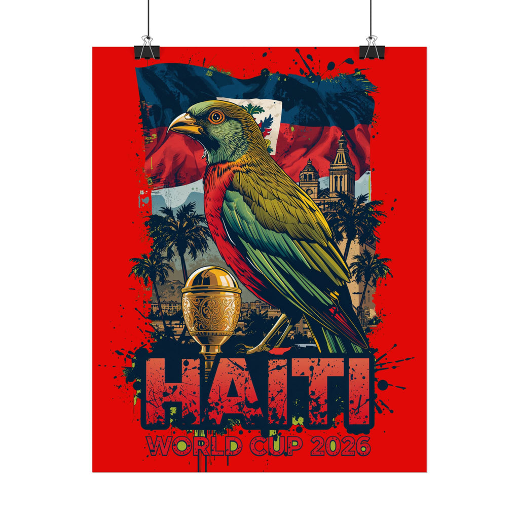 Haiti Soccer Poster 2026 World Cup Les Grenadiers Wall Art Football Print