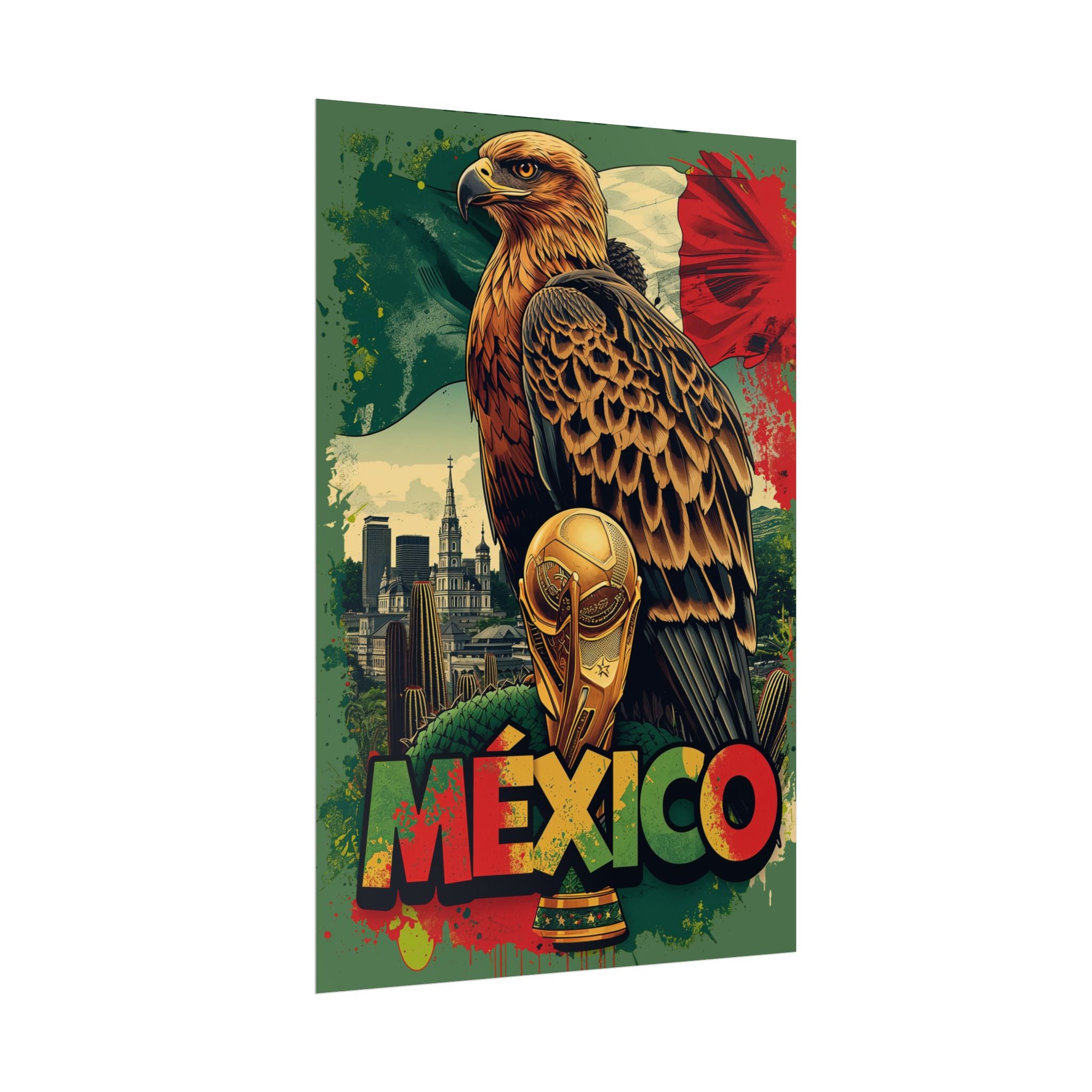 Mexico Soccer Poster 2026 World Cup El Tri Wall Art Mexican Football Print
