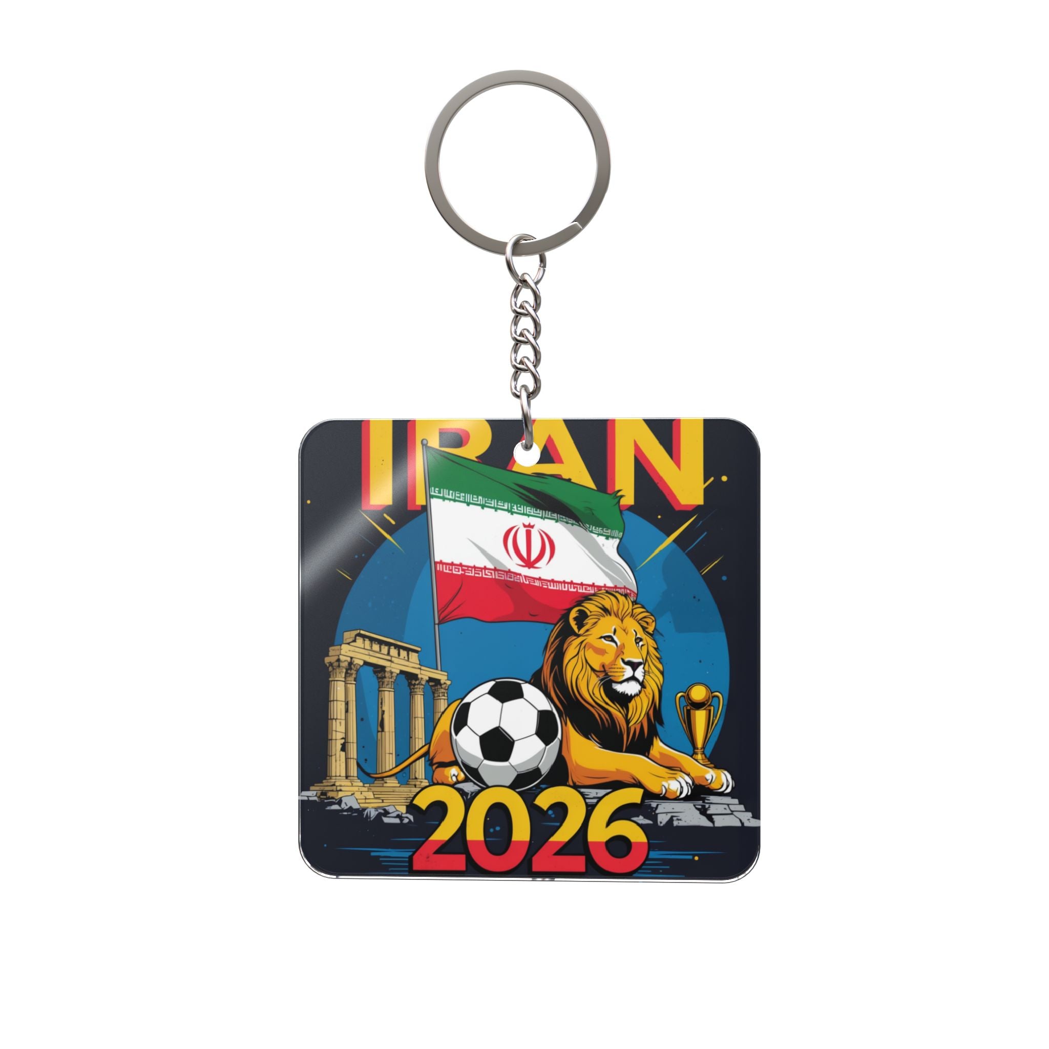 World Cup 2026 Iran Keychain Football Fan Gift Soccer Key Ring