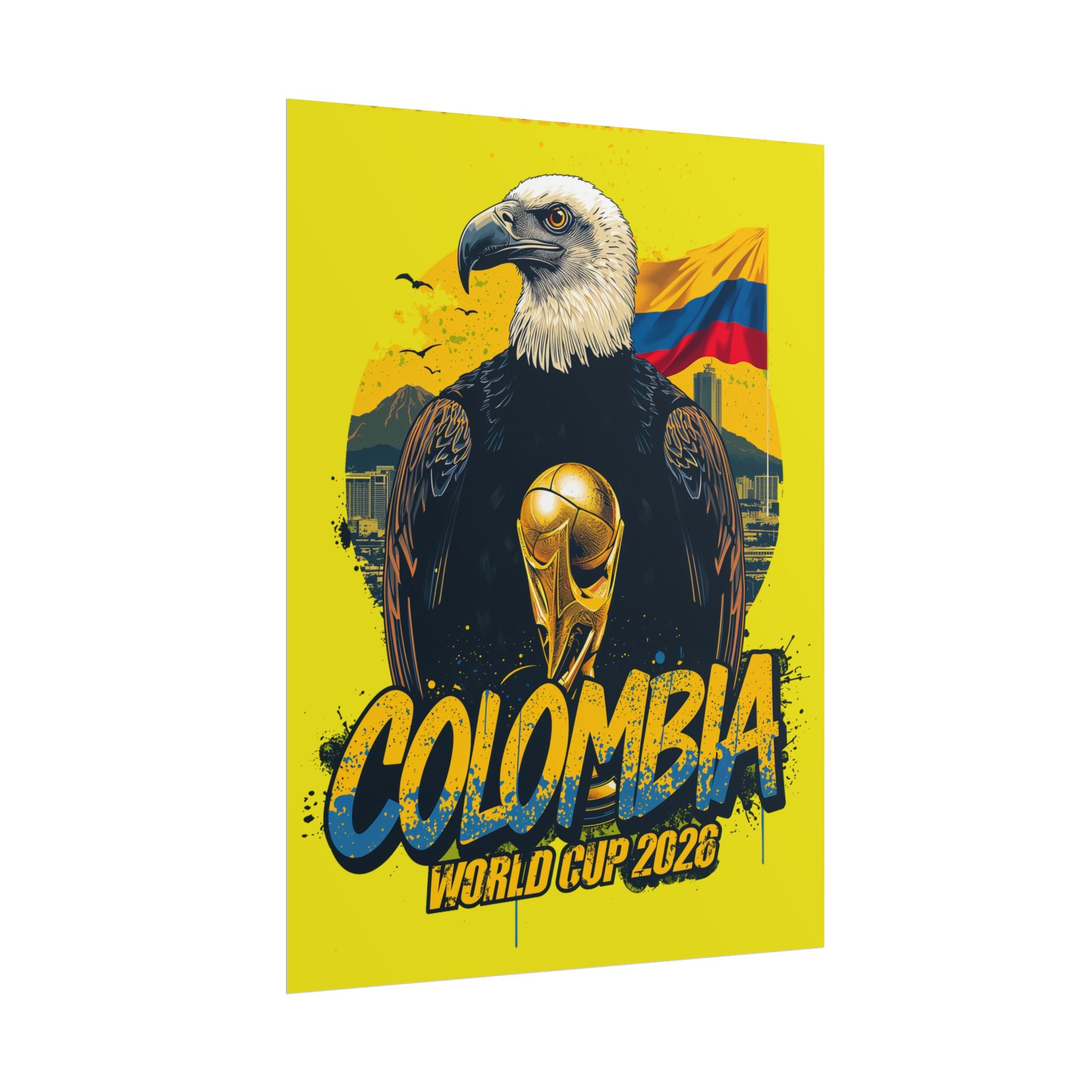 Colombia Soccer Poster 2026 World Cup Los Cafeteros Wall Art Football Print