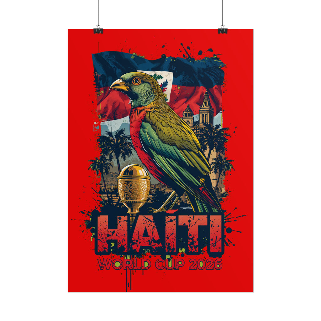 Haiti Soccer Poster 2026 World Cup Les Grenadiers Wall Art Football Print