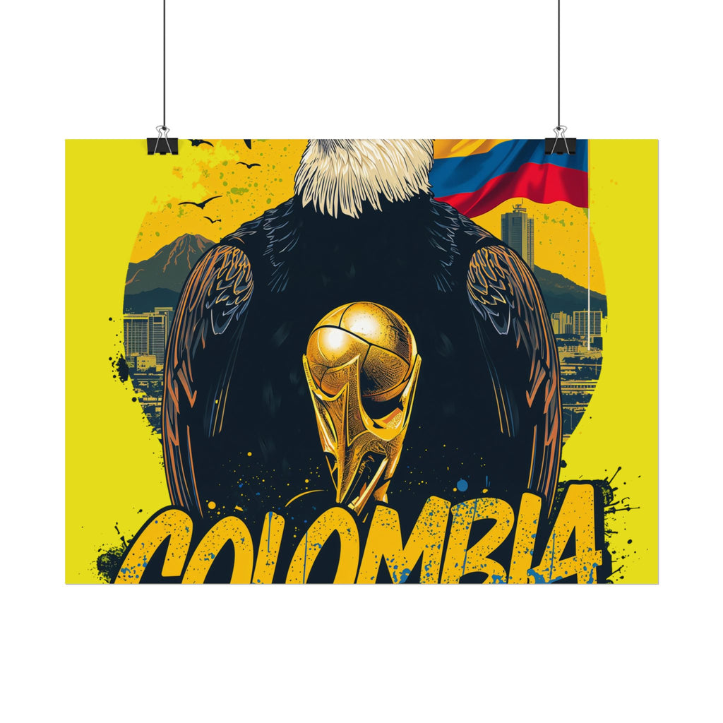 Colombia Soccer Poster 2026 World Cup Los Cafeteros Wall Art Football Print