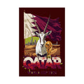 Qatar Soccer Poster 2026 World Cup Maroons Wall Art Qatari Football Print