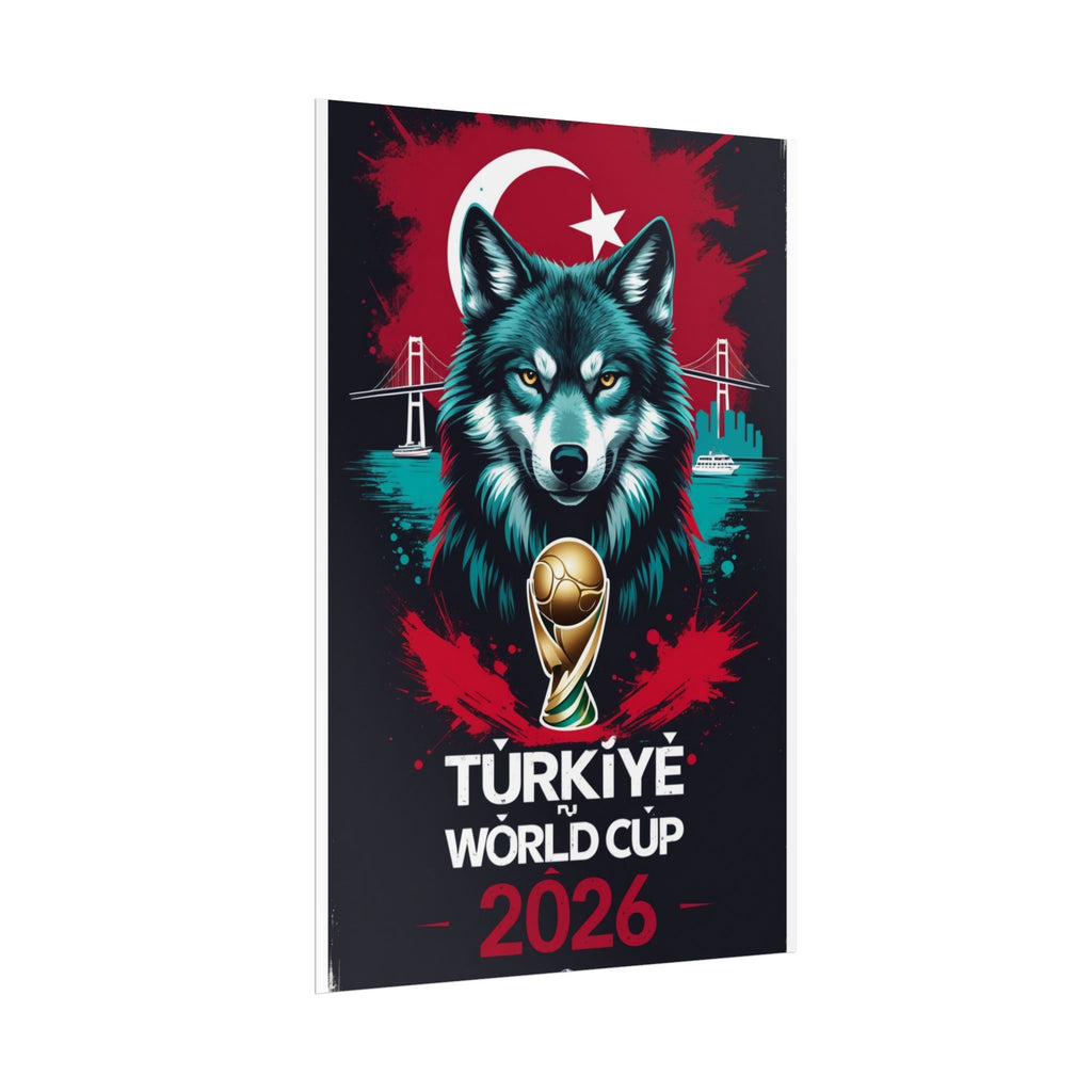 Turkey 2026 World Cup Wolf Poster - Rolled Sports Art Print