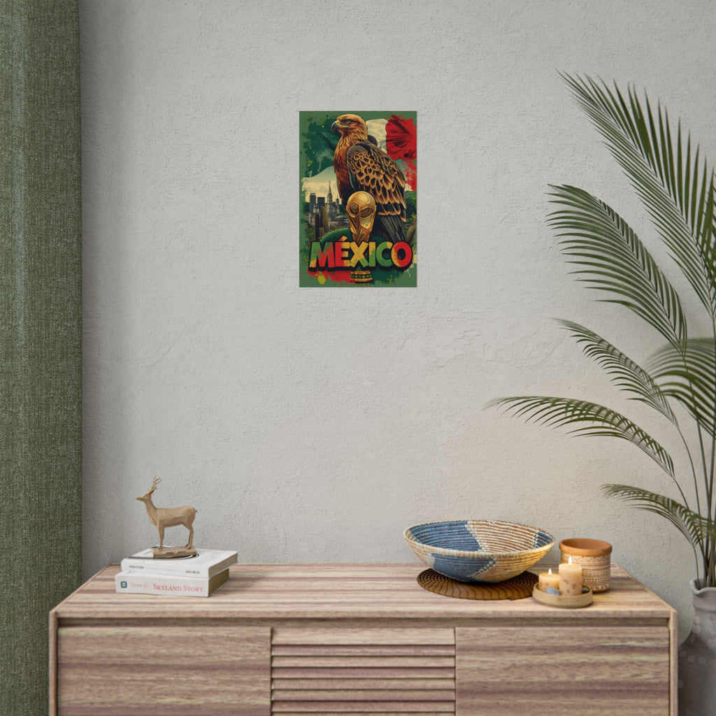 Mexico Soccer Poster 2026 World Cup El Tri Wall Art Mexican Football Print