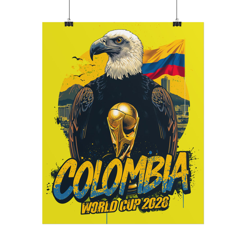 Colombia Soccer Poster 2026 World Cup Los Cafeteros Wall Art Football Print