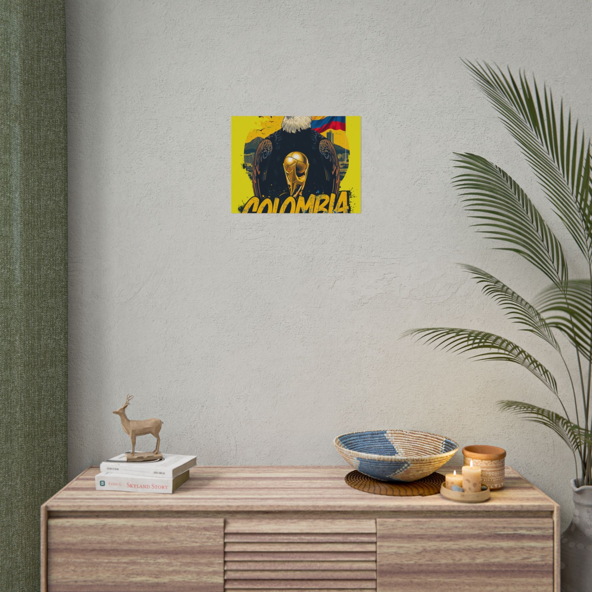 Colombia Soccer Poster 2026 World Cup Los Cafeteros Wall Art Football Print