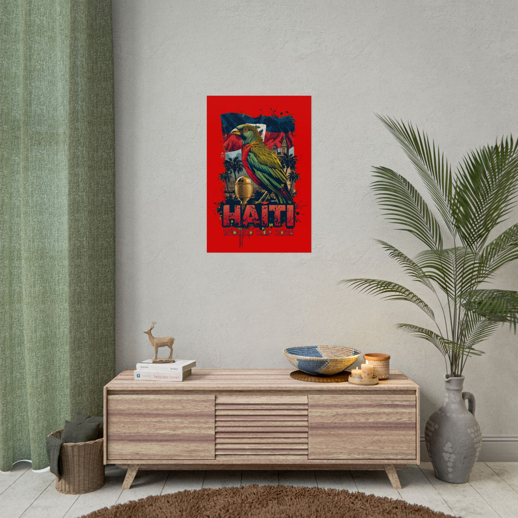 Haiti Soccer Poster 2026 World Cup Les Grenadiers Wall Art Football Print