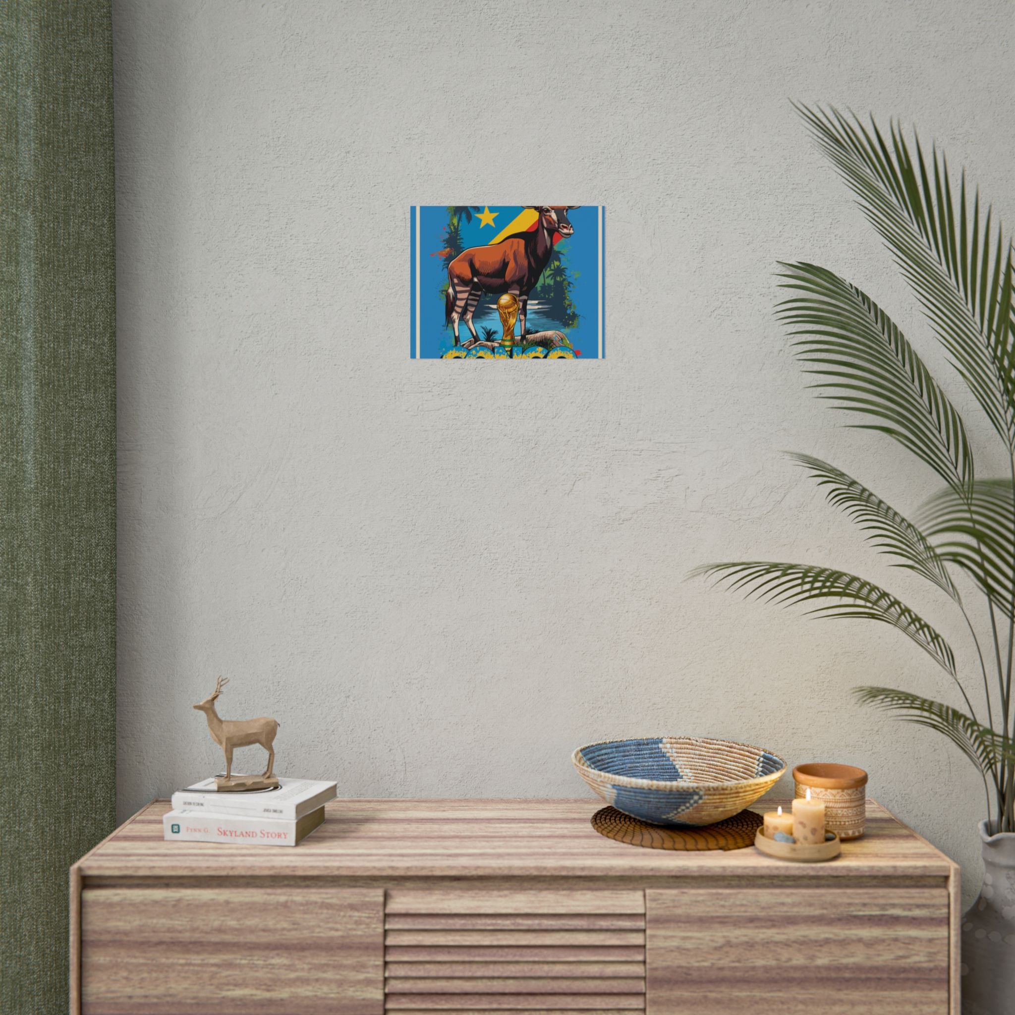 DR Congo Soccer Poster 2026 World Cup Leopards Wall Art Football Team Print