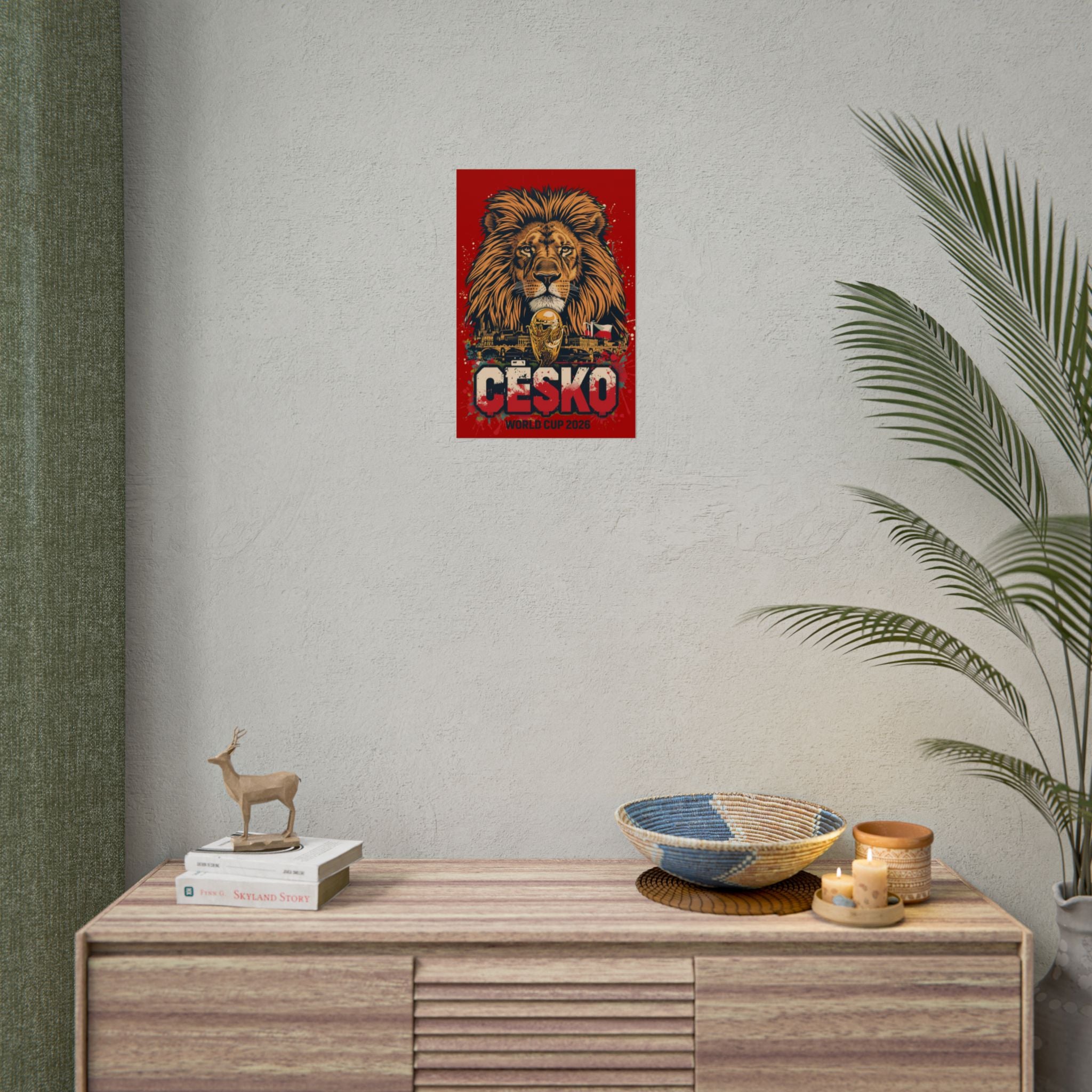Rolled Poster — Česko World Cup 2026 Lion Graphic