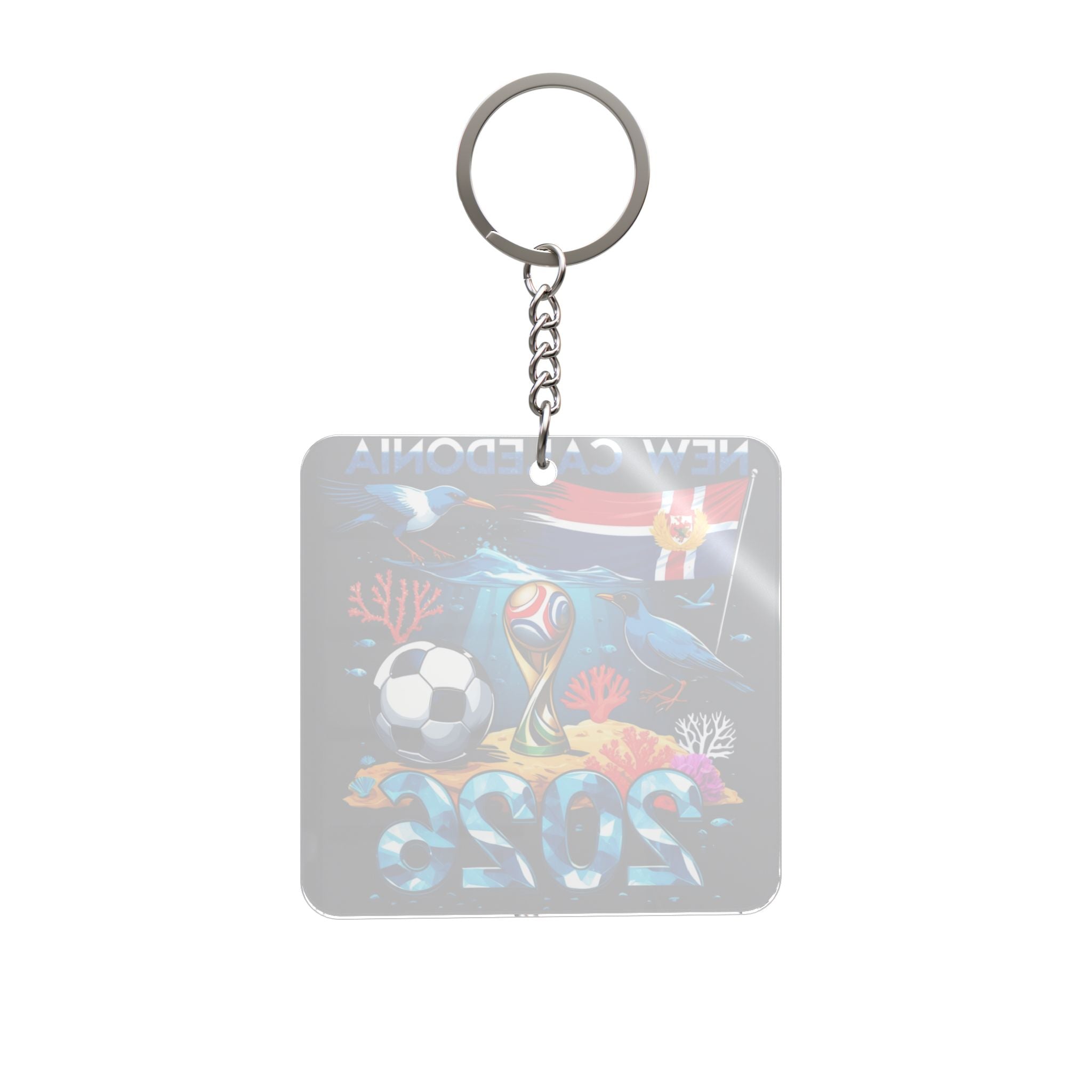 World Cup 2026 New Caledonia Keychain Football Fan Gift Soccer Key Ring