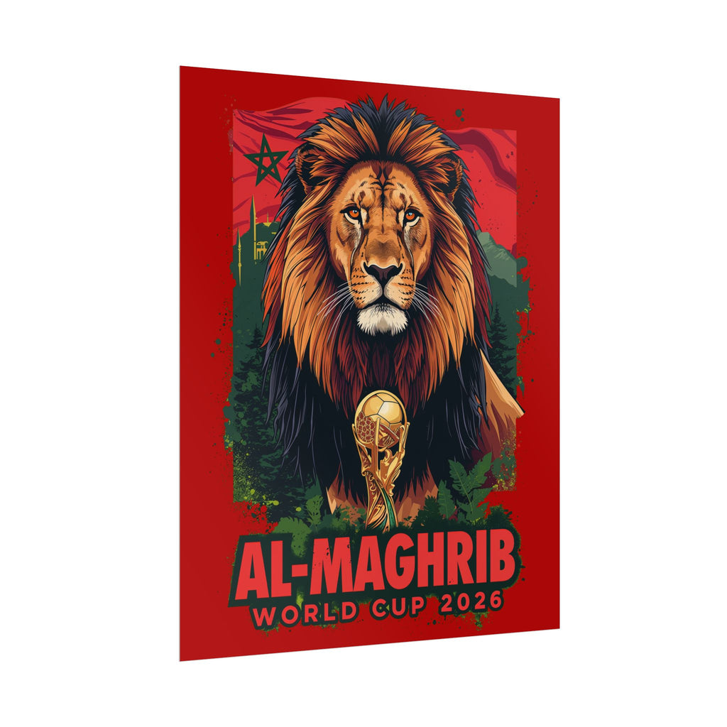 Morocco Soccer Poster 2026 World Cup Atlas Lions Wall Art Football Print