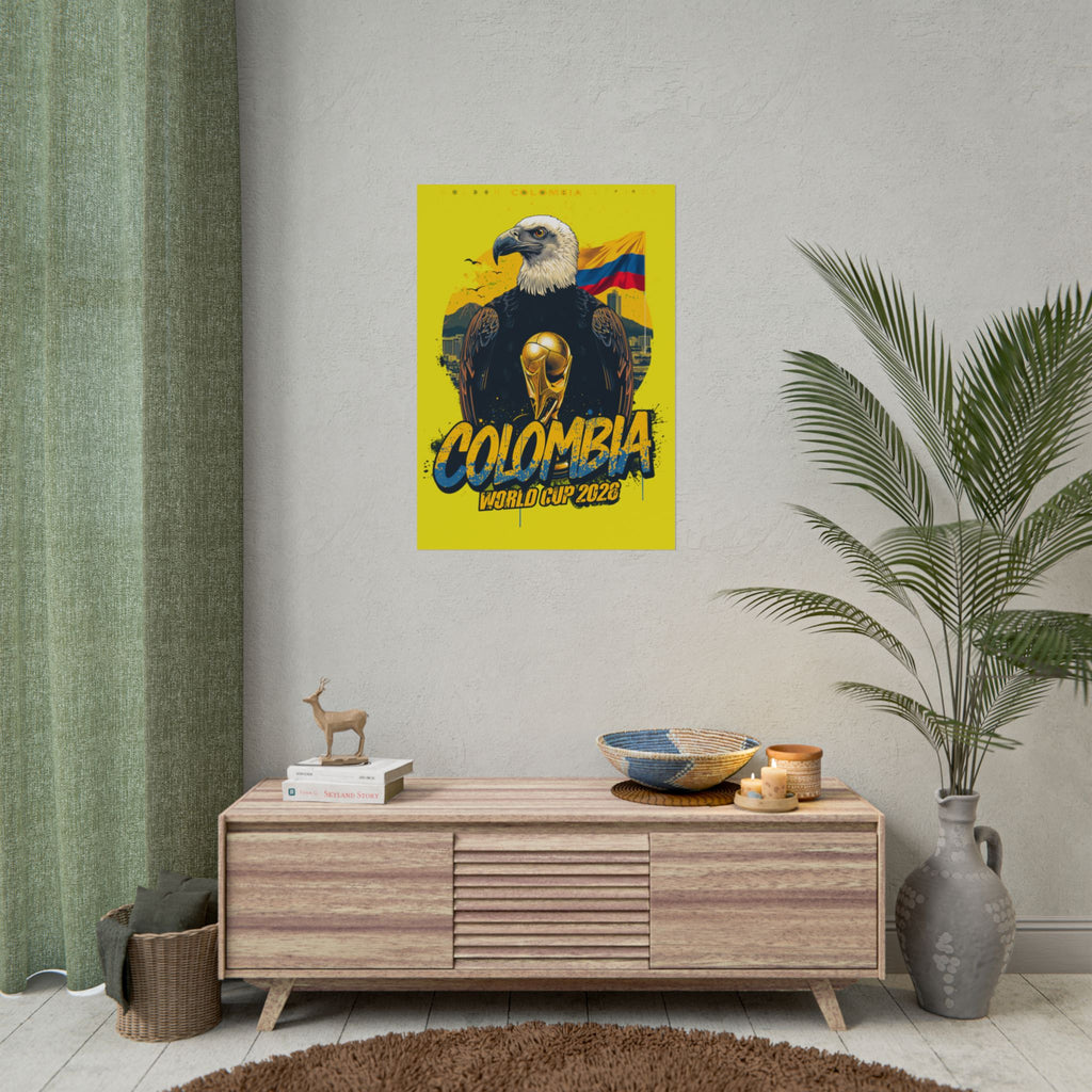 Colombia Soccer Poster 2026 World Cup Los Cafeteros Wall Art Football Print