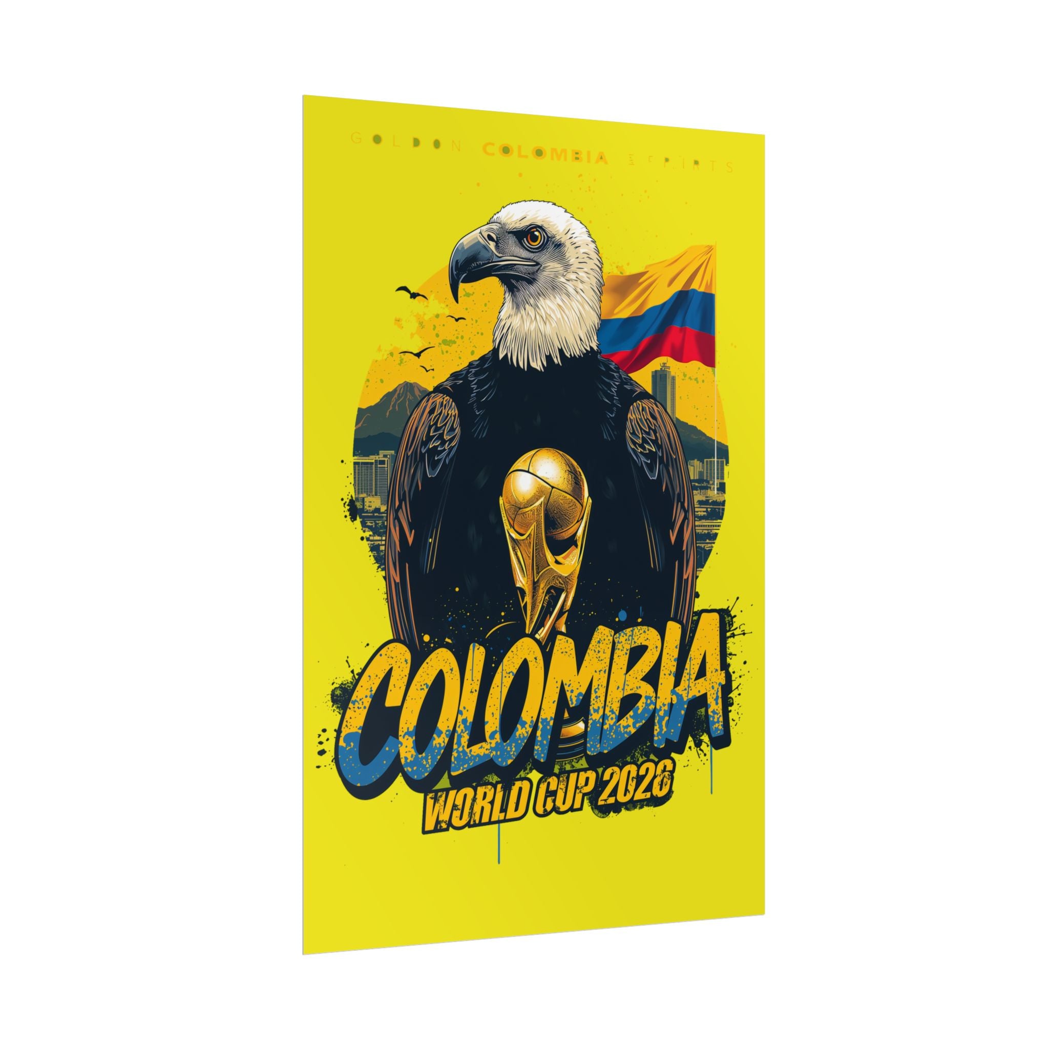 Colombia Soccer Poster 2026 World Cup Los Cafeteros Wall Art Football Print