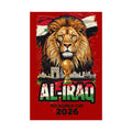 Al-Iraq FIFA World Cup 2026 Lion Poster — Rolled Sports Poster
