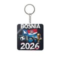 World Cup 2026 Bosnia Keychain Football Fan Gift Soccer Key Ring