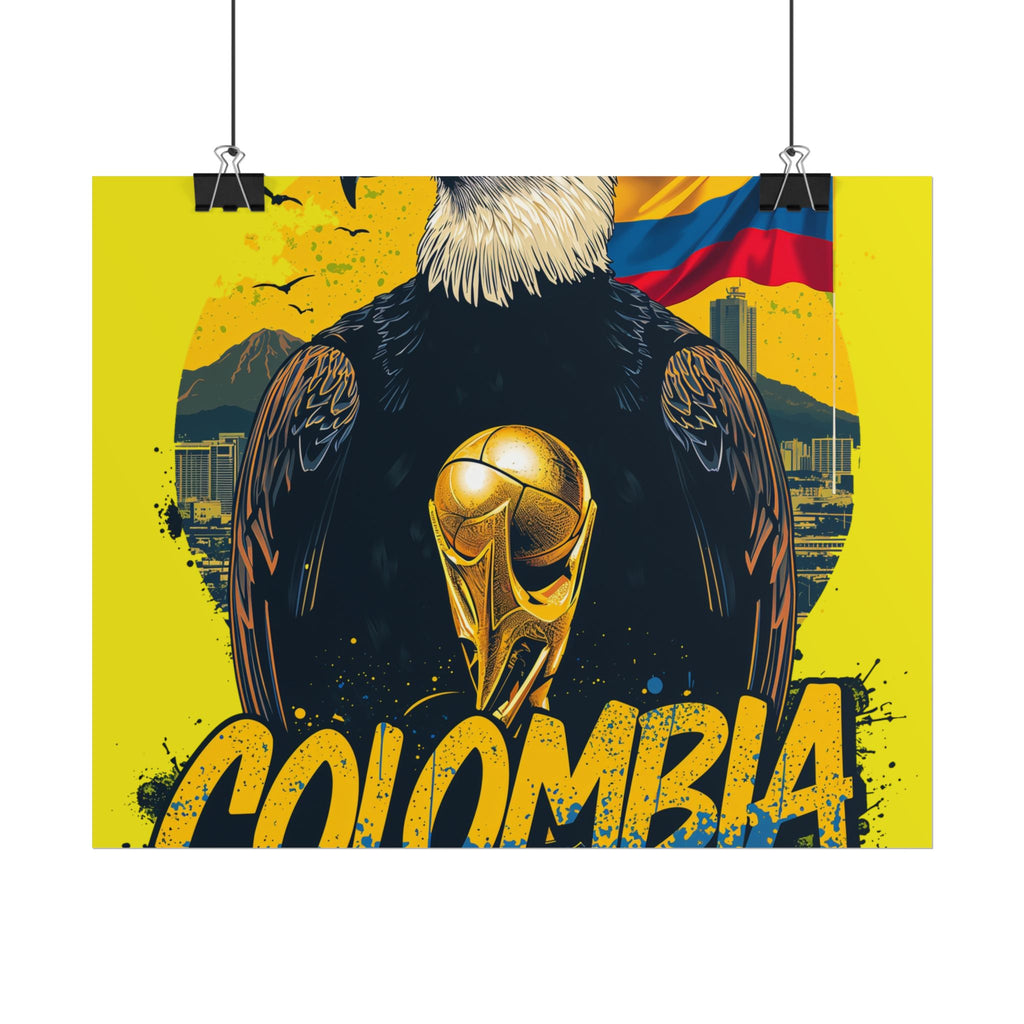 Colombia Soccer Poster 2026 World Cup Los Cafeteros Wall Art Football Print