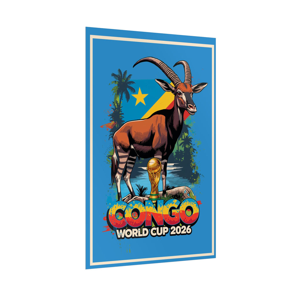 DR Congo Soccer Poster 2026 World Cup Leopards Wall Art Football Team Print