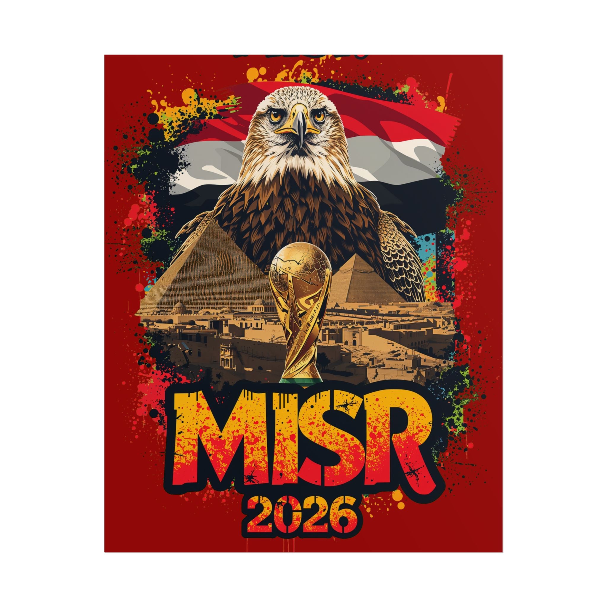Egypt 2026 World Cup Poster - MISR Football Wall Art