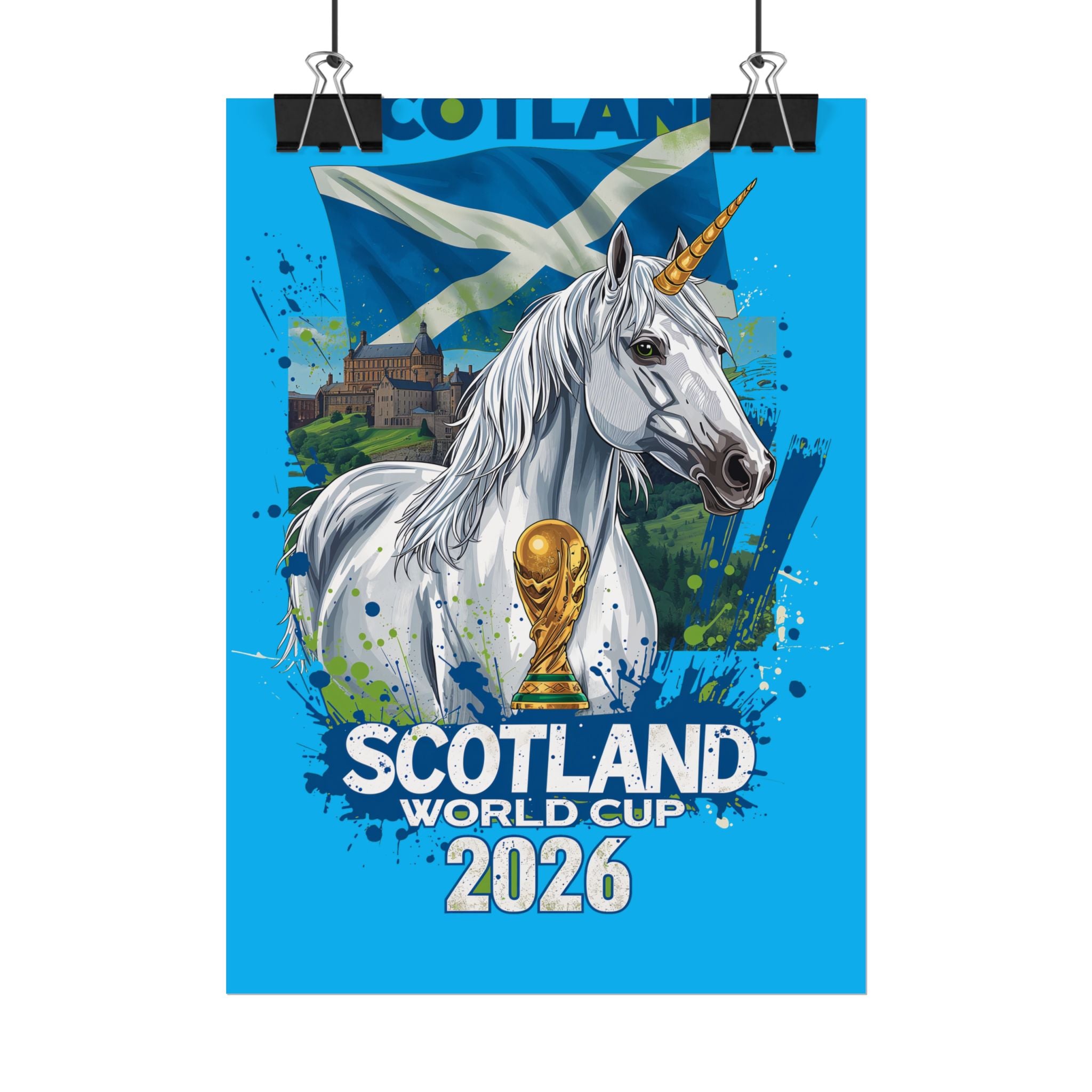 Scotland Soccer Poster 2026 World Cup Tartan Army Wall Art Football Print