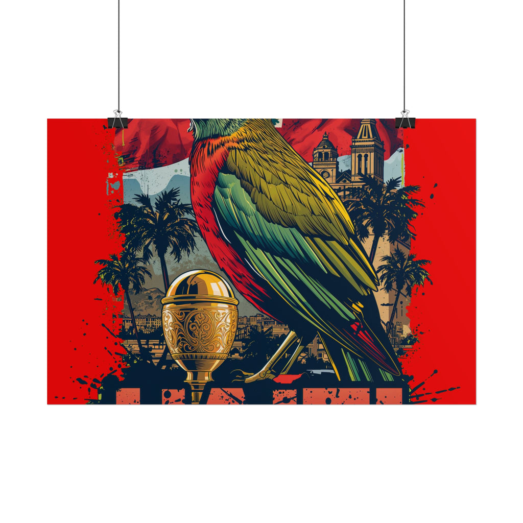 Haiti Soccer Poster 2026 World Cup Les Grenadiers Wall Art Football Print