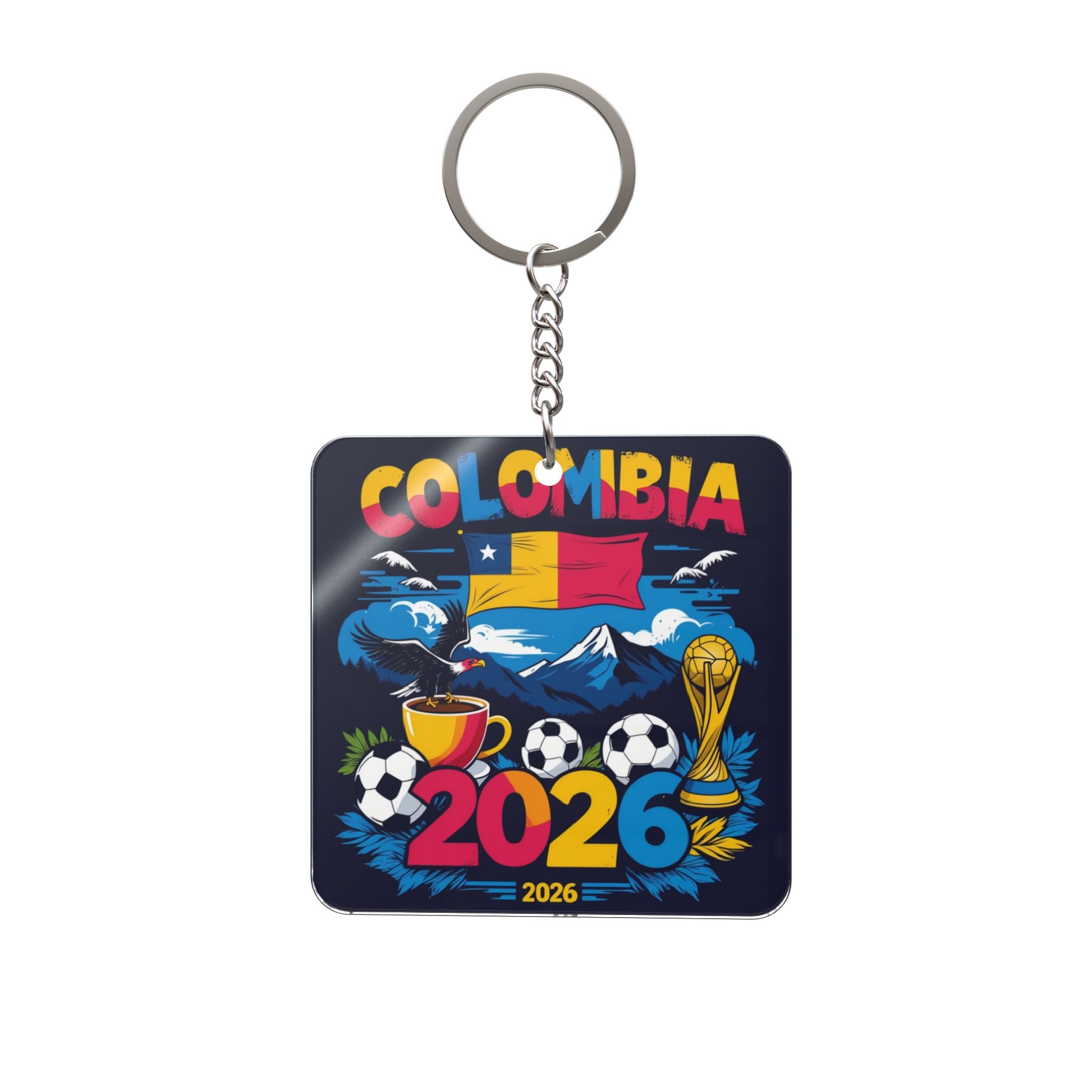 World Cup 2026 Colombia Keychain Football Fan Gift Soccer Key Ring