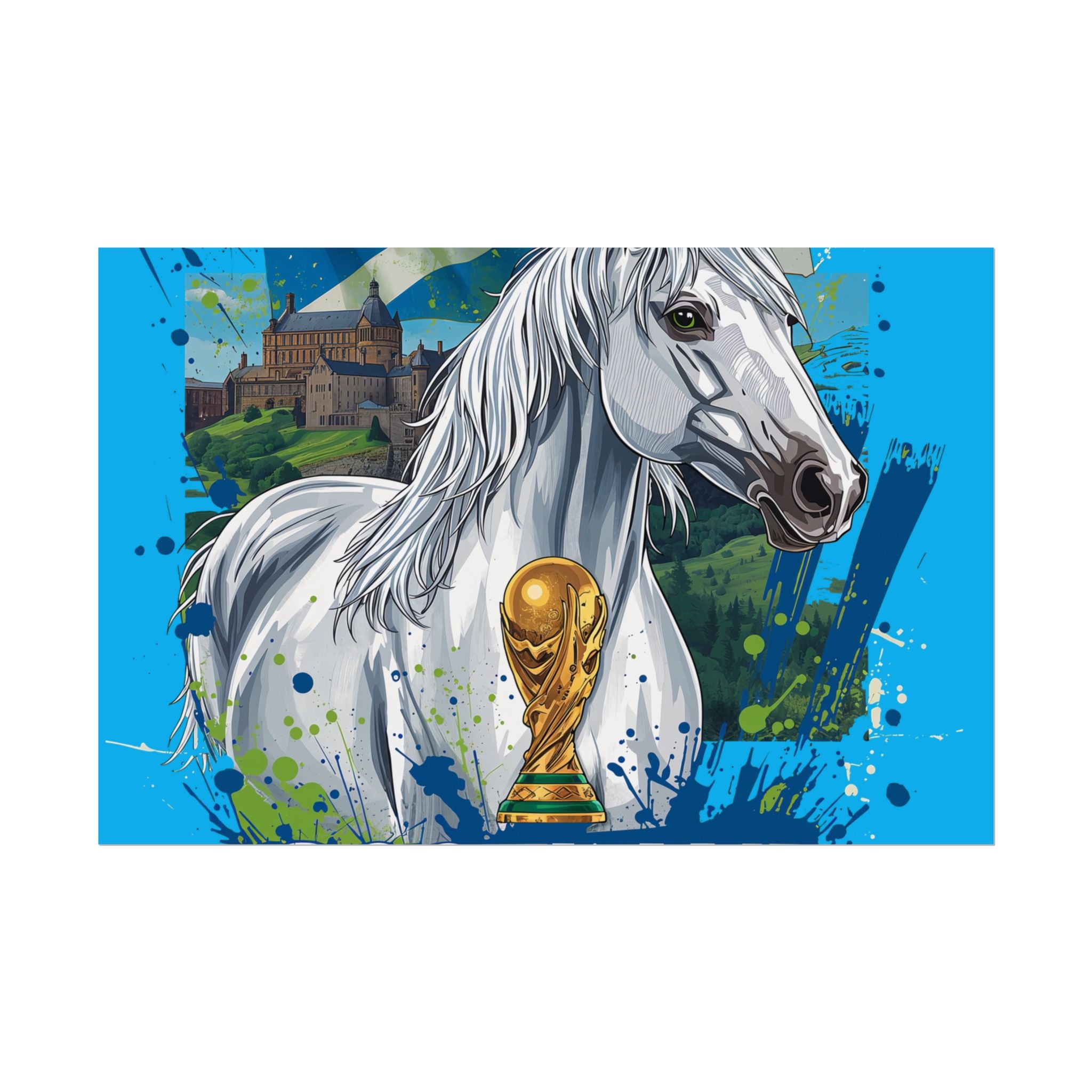 Scotland Soccer Poster 2026 World Cup Tartan Army Wall Art Football Print
