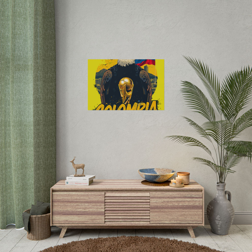 Colombia Soccer Poster 2026 World Cup Los Cafeteros Wall Art Football Print