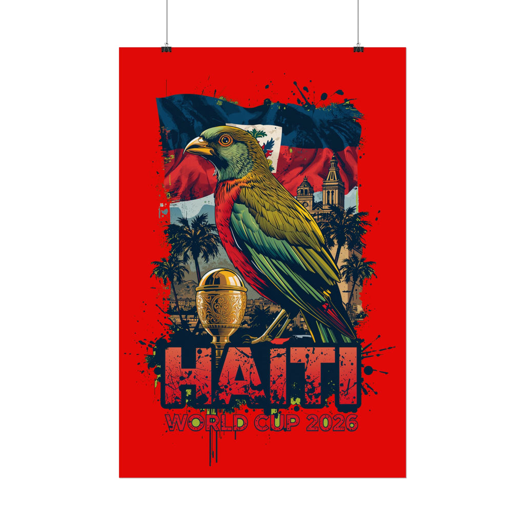 Haiti Soccer Poster 2026 World Cup Les Grenadiers Wall Art Football Print