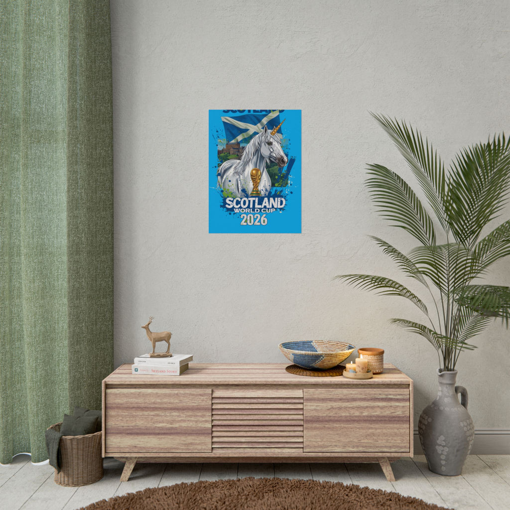 Scotland Soccer Poster 2026 World Cup Tartan Army Wall Art Football Print
