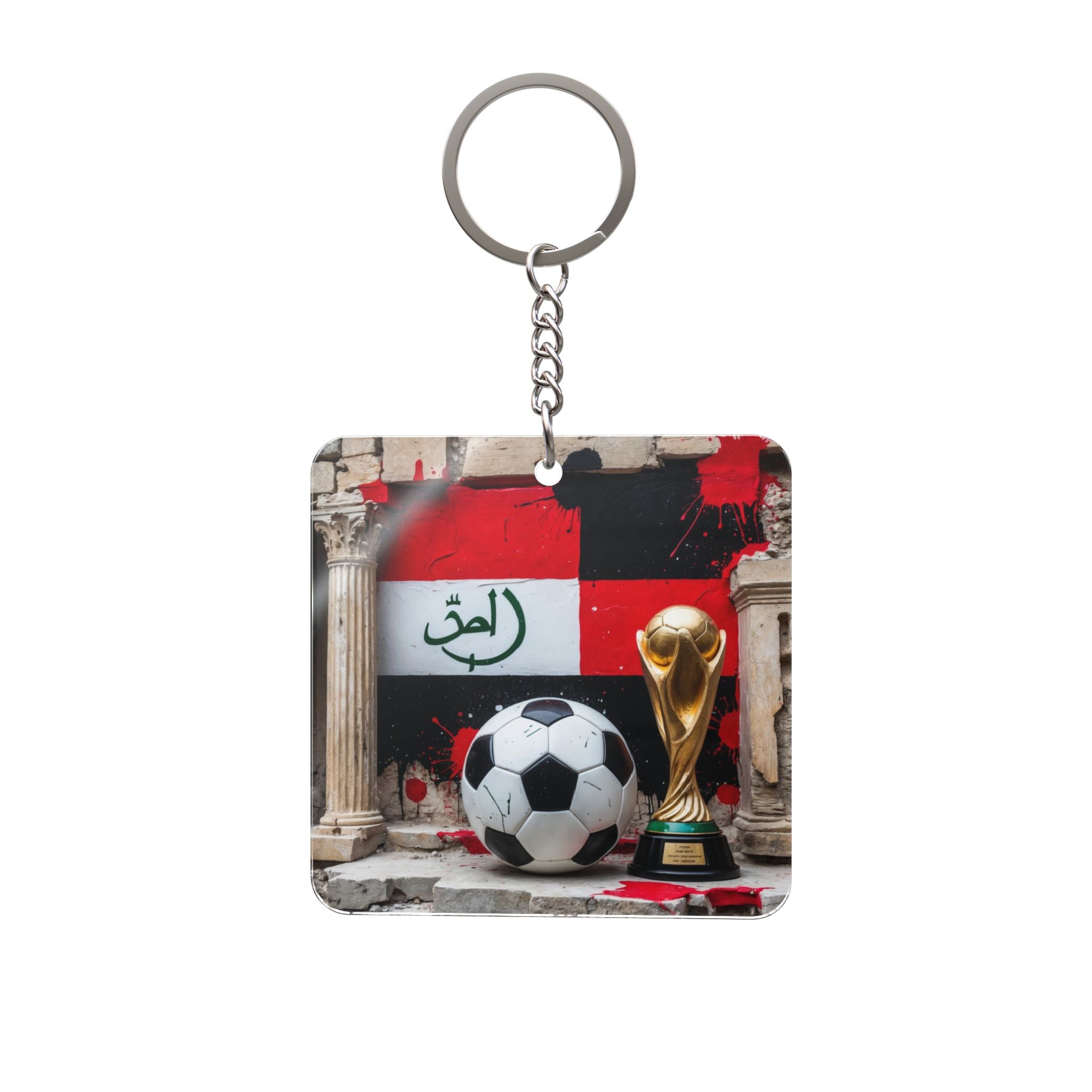 World Cup 2026 Iraq Keychain Football Fan Gift Soccer Key Ring