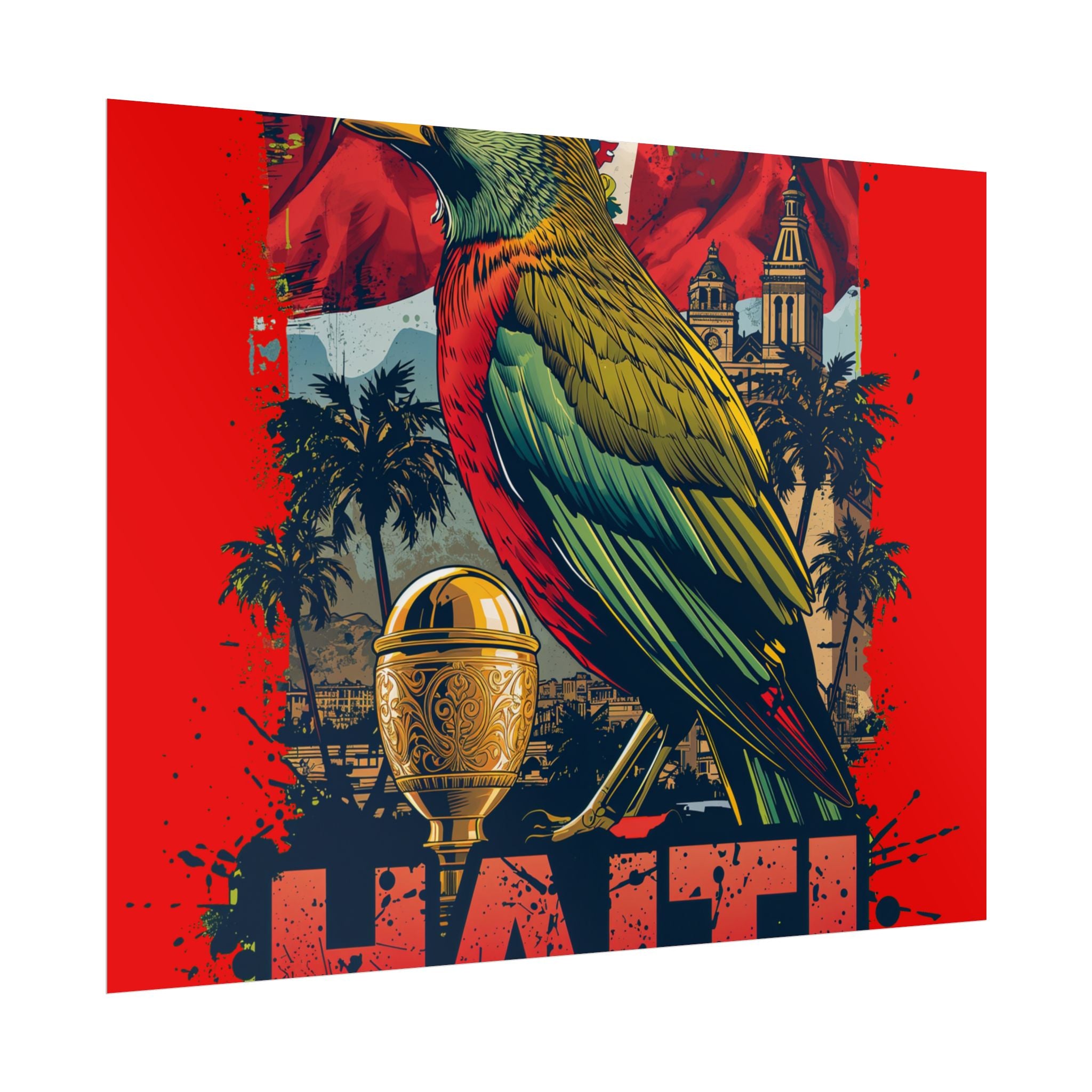 Haiti Soccer Poster 2026 World Cup Les Grenadiers Wall Art Football Print